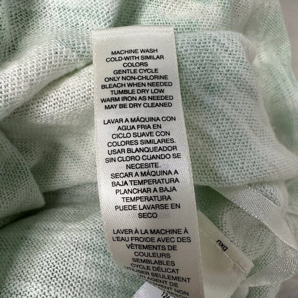 NWT Chicos Zenergy Cardigan Tie Dye Penelope Mint Seaglass Tie Front Large - Picture 8 of 9